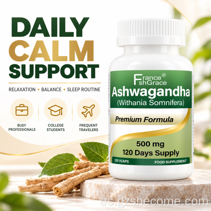 Shecome Ashwagandha apoya la relajación India cápsulas